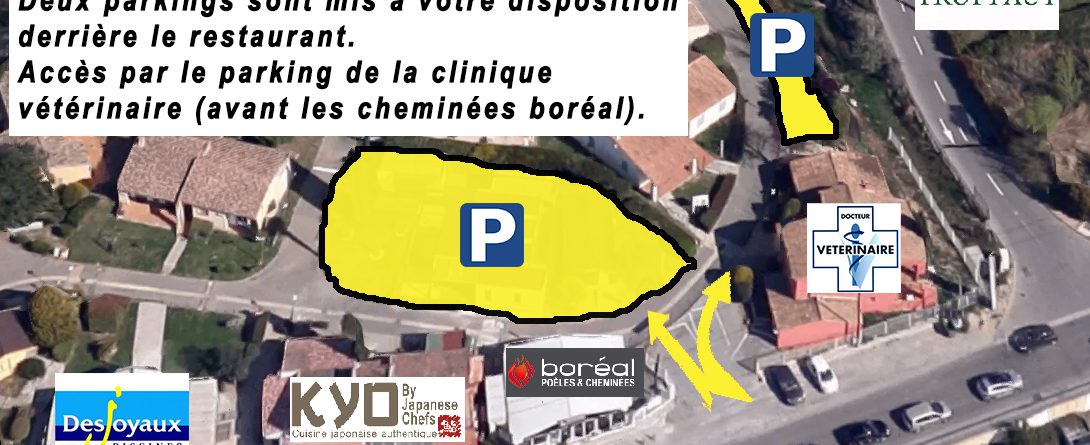 parking restaurant japonais kyo plan de campagne