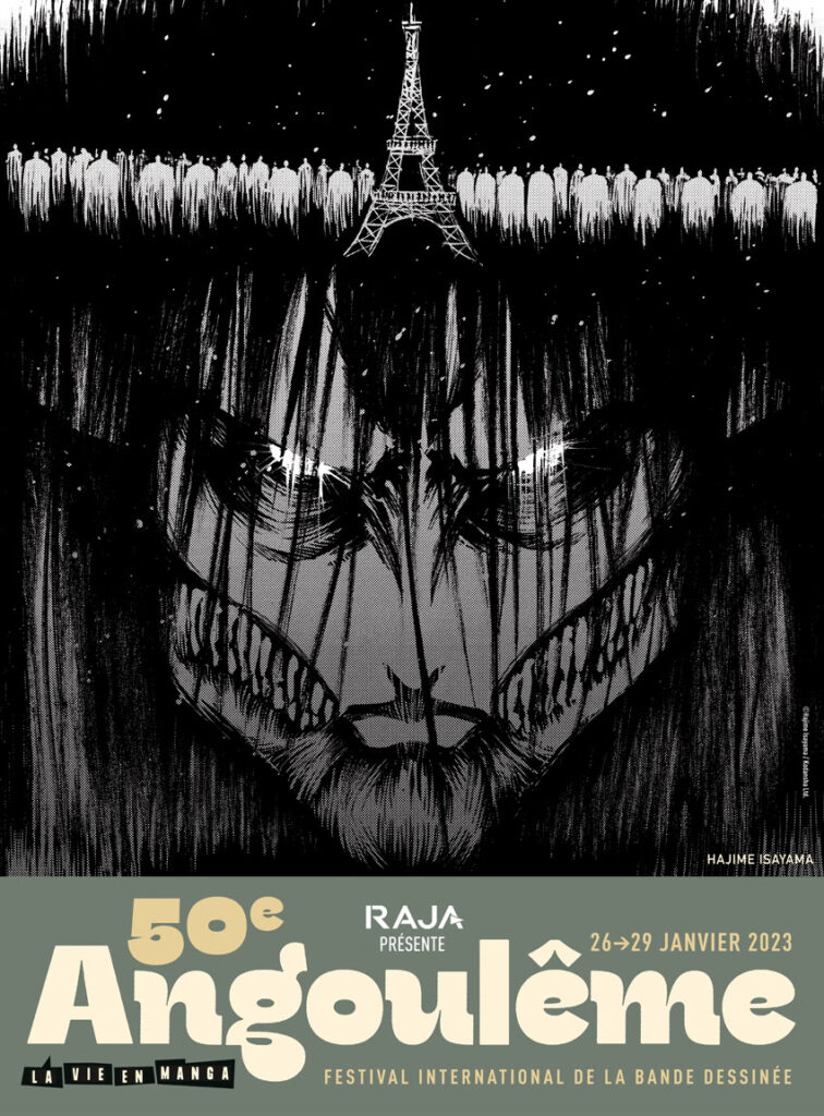 affiche festival angoulême dessinée par Hajime Isayama