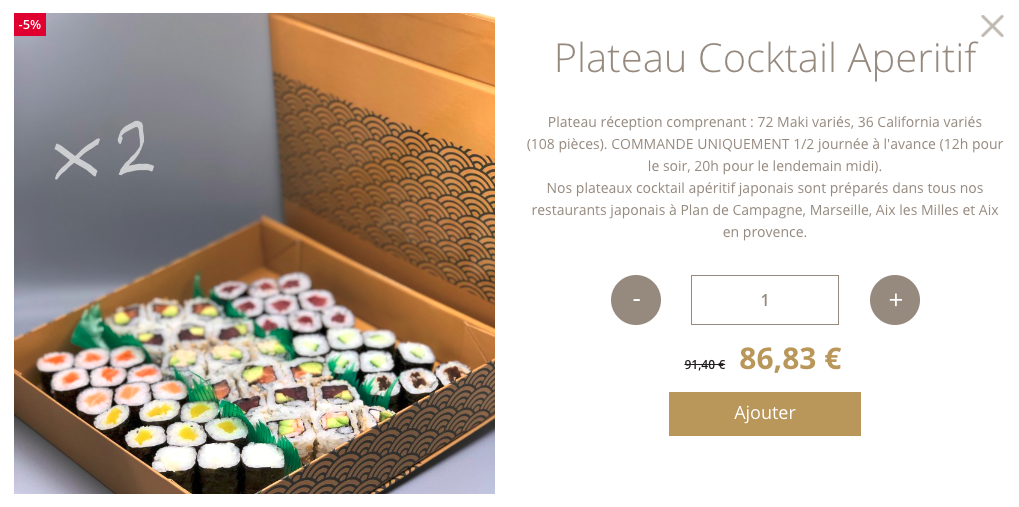 plateau sushi livraison aix en provence