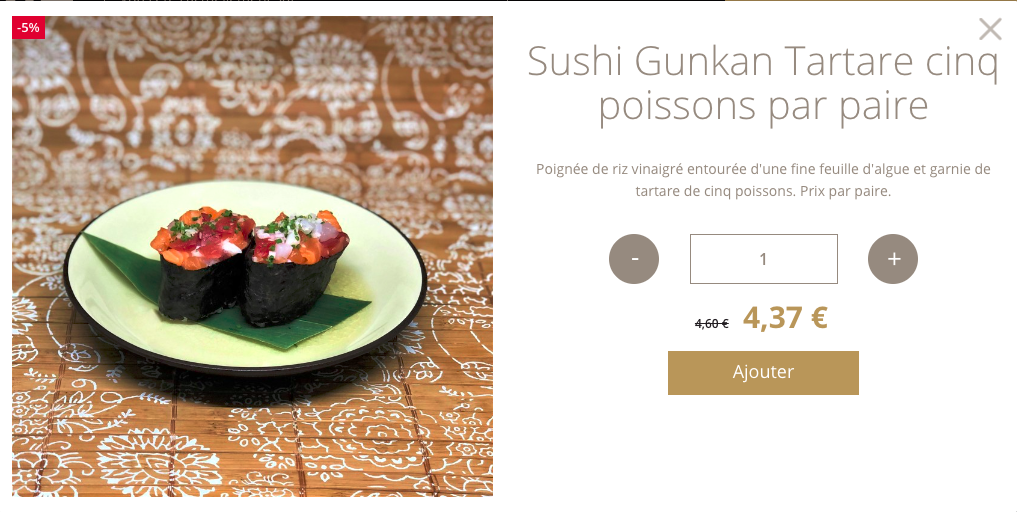 sushi gunkan tartare livraison marseille