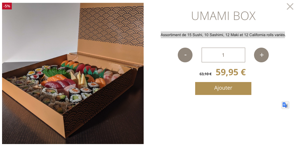 umami box plateau sushi marseille livraison au bureau