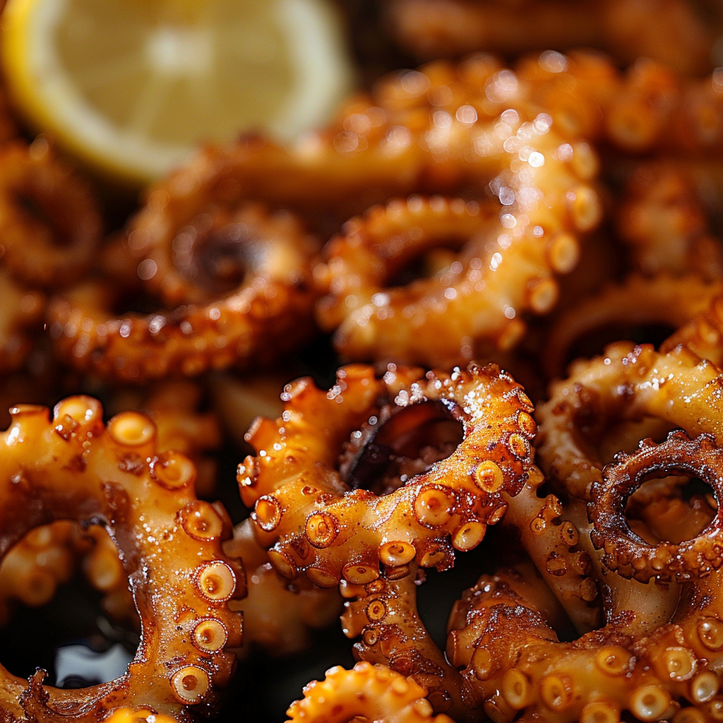 Poulpe frit croustillant